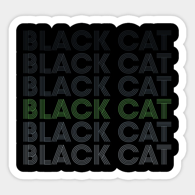 Retro Black Cat Sticker by Adopt Me Meow